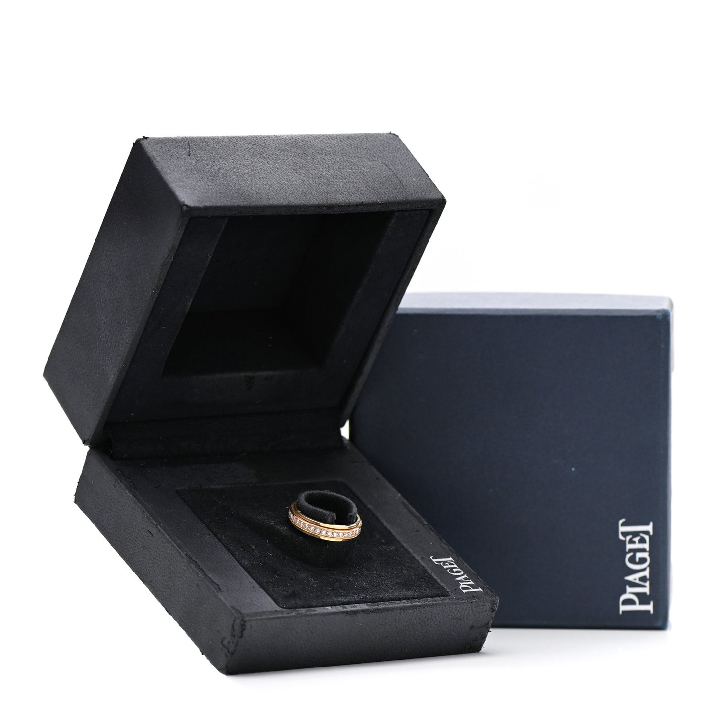 18K Rose Gold Diamond Possession Wedding Band Ring 54 6.75