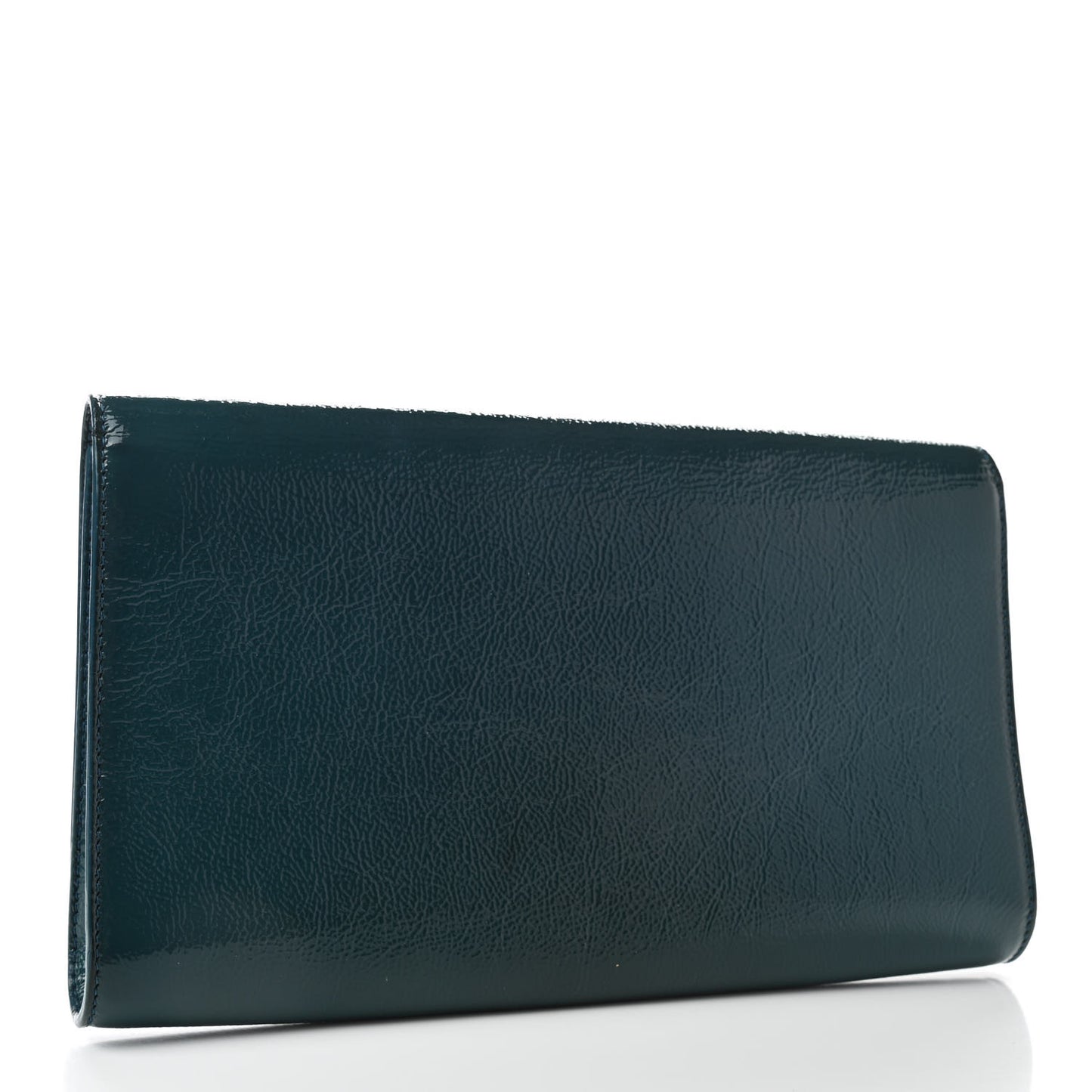 Textured Patent Monogram Large Belle De Jour Clutch Turquoise
