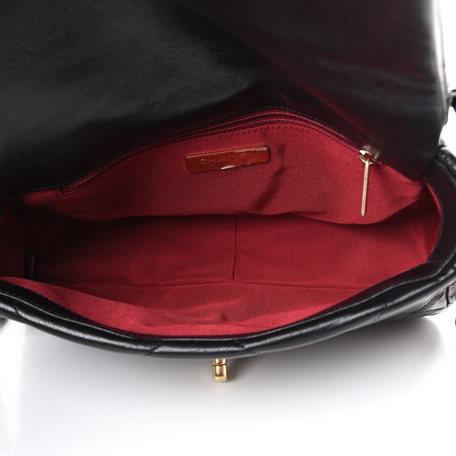 Chanel Goatskin Quilted Medium 19 Flap Black 4 of 10