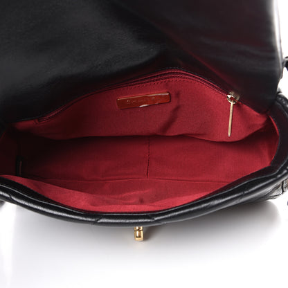 Chanel Goatskin Quilted Medium 19 Flap Black 4 of 10
