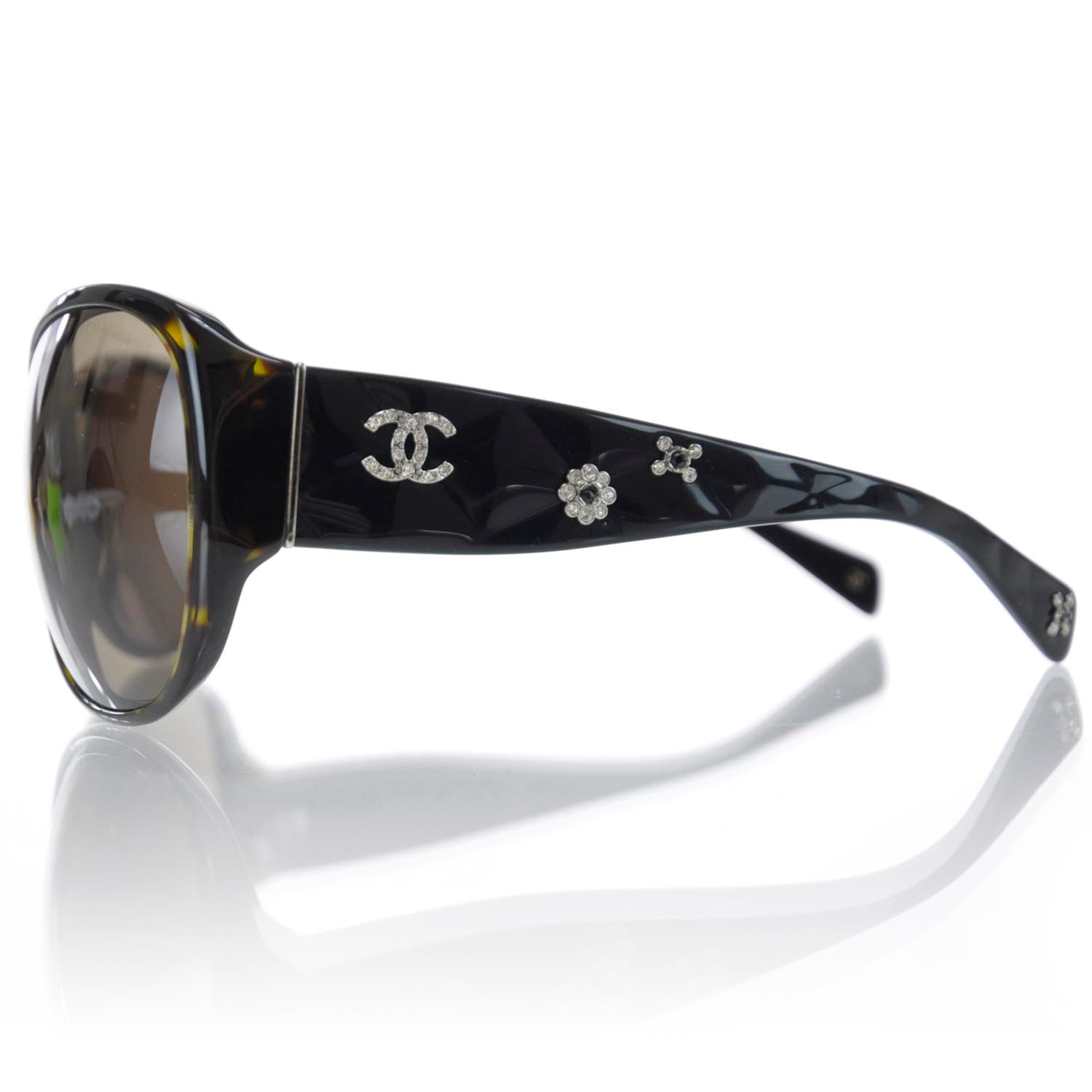 Chanel Tortoise Shell Quilted CC Sunglasses 5150-B 3 of 6