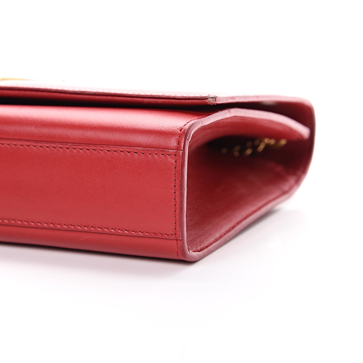 Saint Laurent Smooth Calfskin Medium Classic Monogram Kate Tassel Satchel Lipstick Red 11 of 19