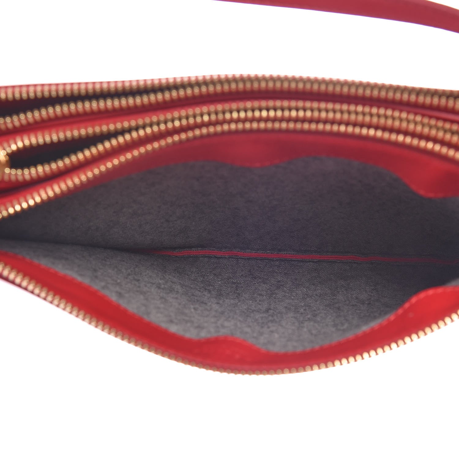 Celine Lambskin Small Trio Crossbody Bag Red 5 of 15