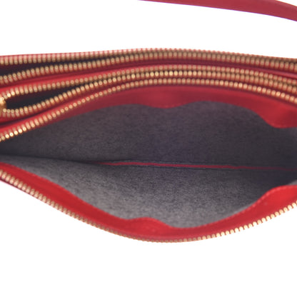 Celine Lambskin Small Trio Crossbody Bag Red 5 of 15