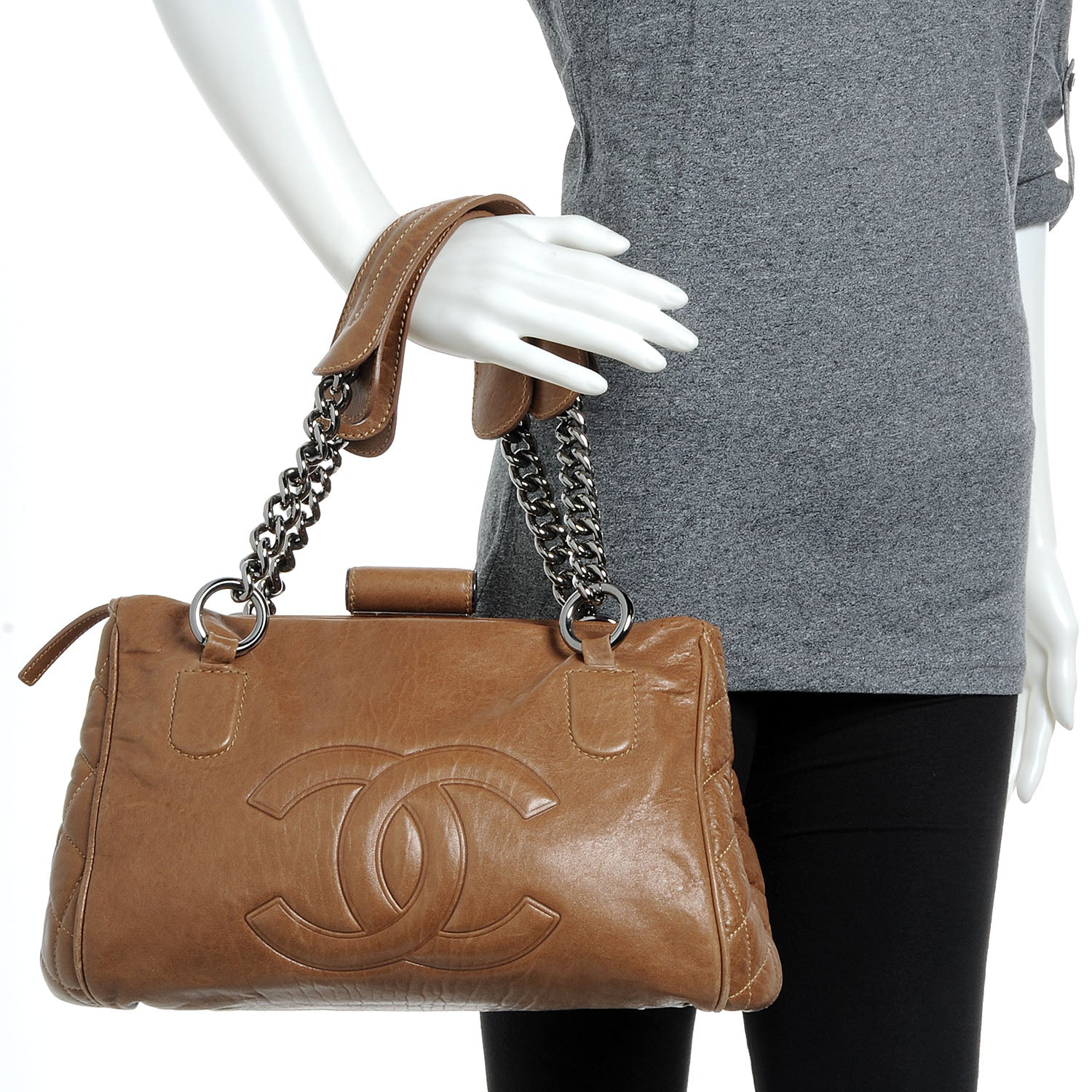 Chanel Calfskin Small Perfect Day Tote Brown 2 of 18