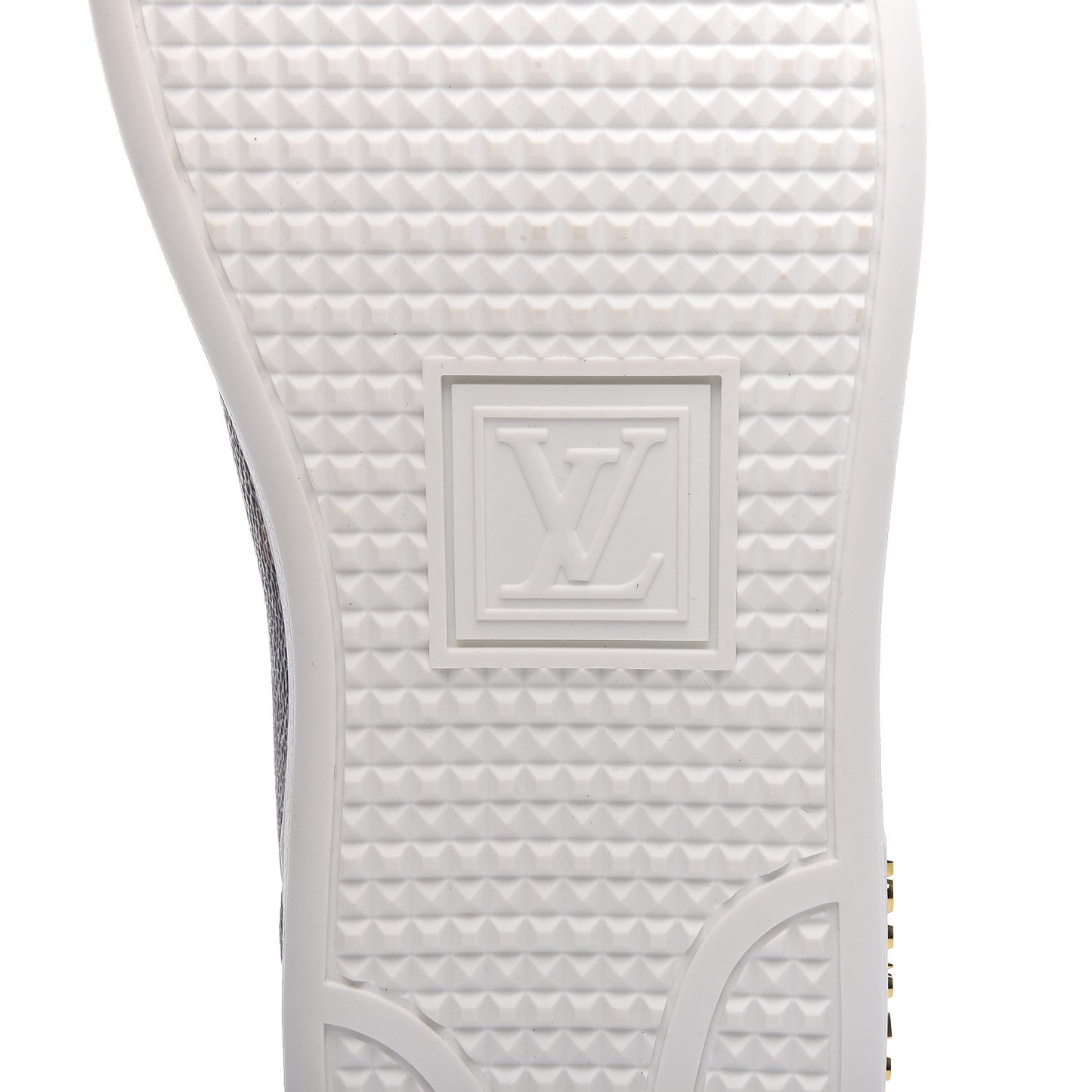Calfskin Monogram LV Black Heart Sneakers 37.5 Cacao