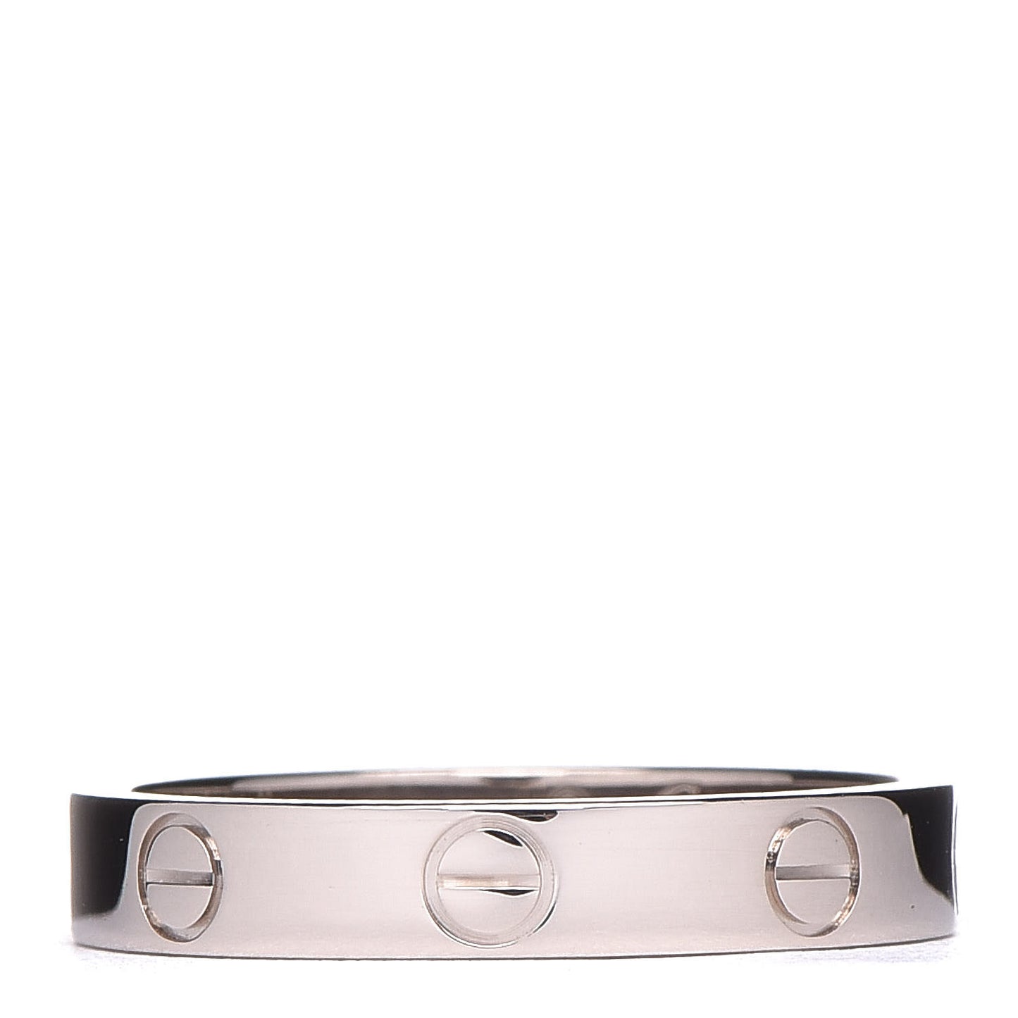 18K White Gold 3.5mm LOVE Wedding Band Ring 55 7.25