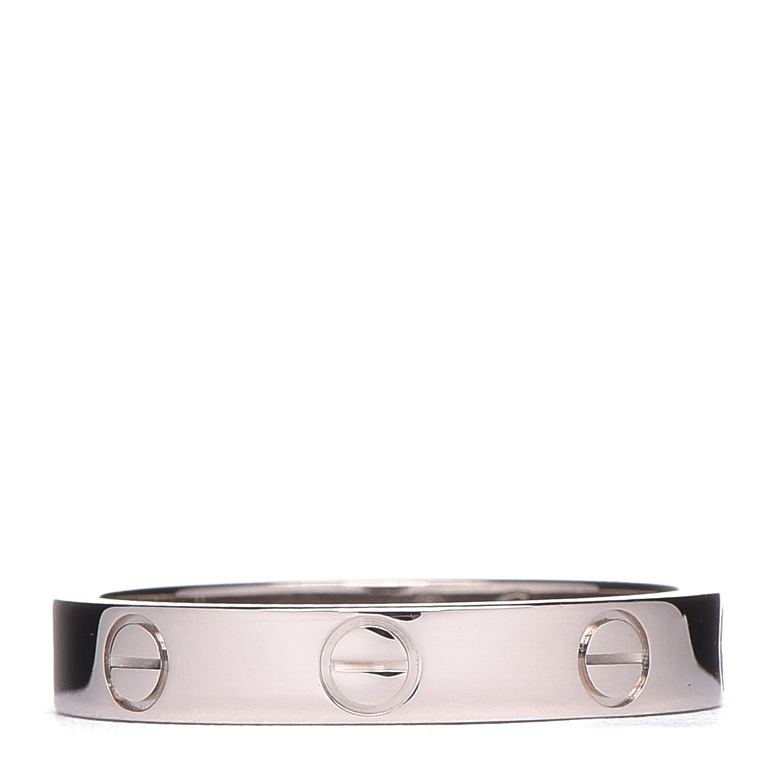 Cartier 18K White Gold 3.5mm LOVE Wedding Band Ring 55 7.25 1 of 5