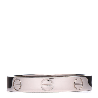 Cartier 18K White Gold 3.5mm LOVE Wedding Band Ring 55 7.25 1 of 5