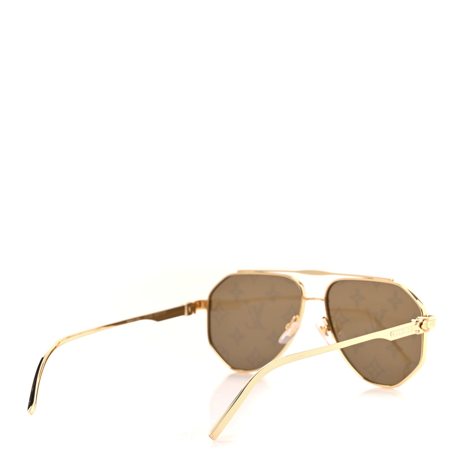 Louis Vuitton Monogram LV Flash Sunglasses Z1493U Gold 4 of 9