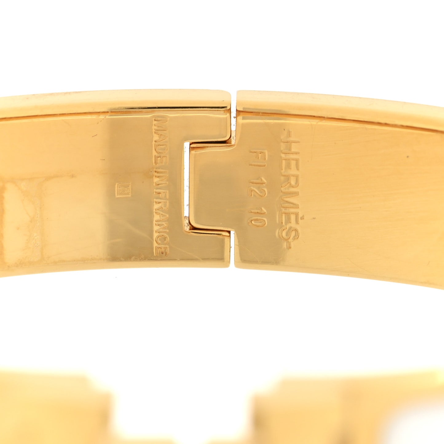 Enamel Narrow Clic Clac H Bracelet PM White
