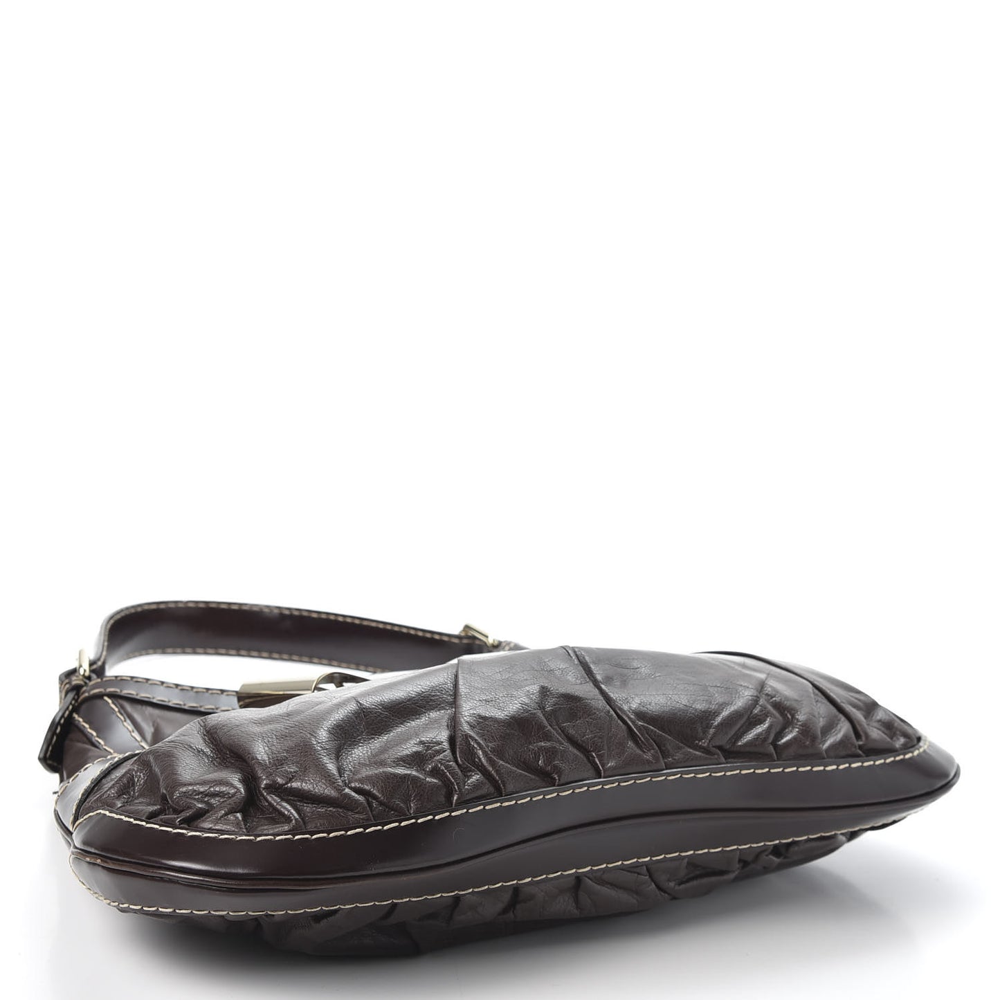 Calfskin Queen Bow Hobo Brown