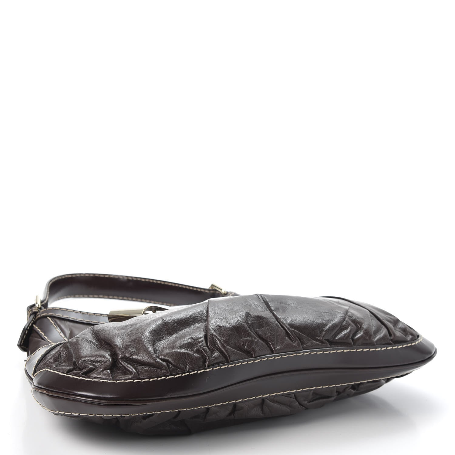 Gucci Calfskin Queen Bow Hobo Brown 4 of 10