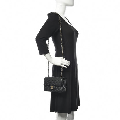 Chanel Lambskin Quilted Mini Rectangular Flap Black 2 of 12
