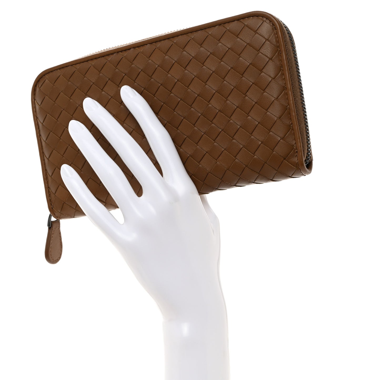 Nappa Intrecciato Zip Around Wallet Edoardo