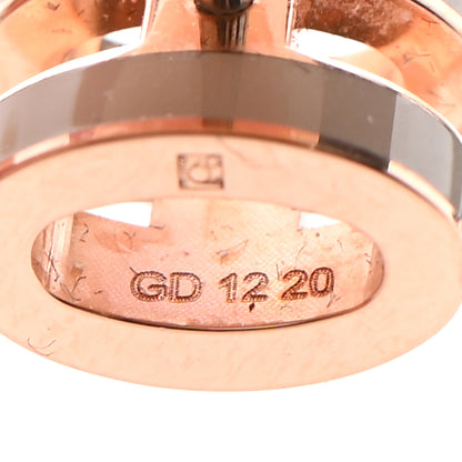 Hermes Rose Gold Lacquered Mini Pop H Earrings Marron Glace 7 of 7