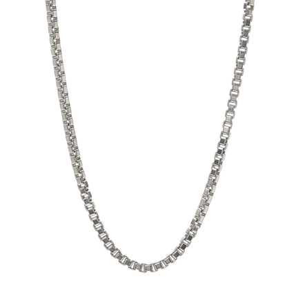 Tiffany Sterling Silver 4mm Venetian Link Necklace 1 of 5