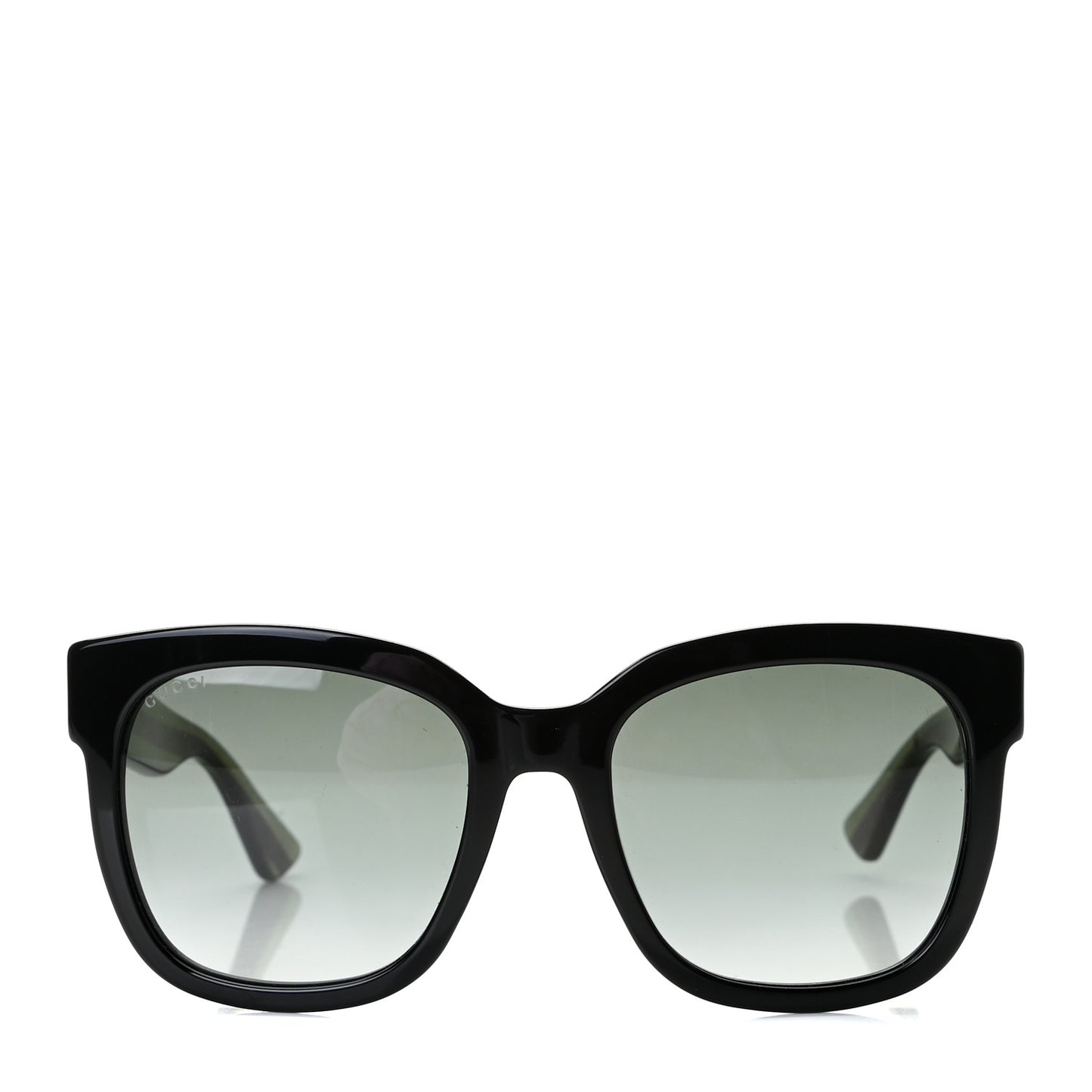 Acetate Square Frame Web Glitter Sunglasses GG0034S Black Green