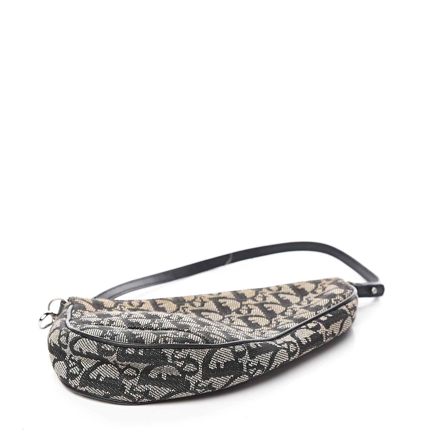 Christian Dior Monogram Mini Saddle Pochette Black 4 of 13