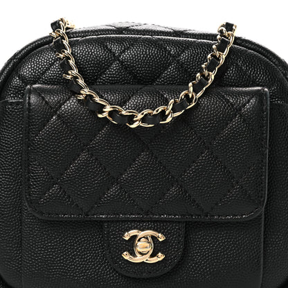 Chanel Caviar Quilted CC Day Camera Case Black 8 of 10