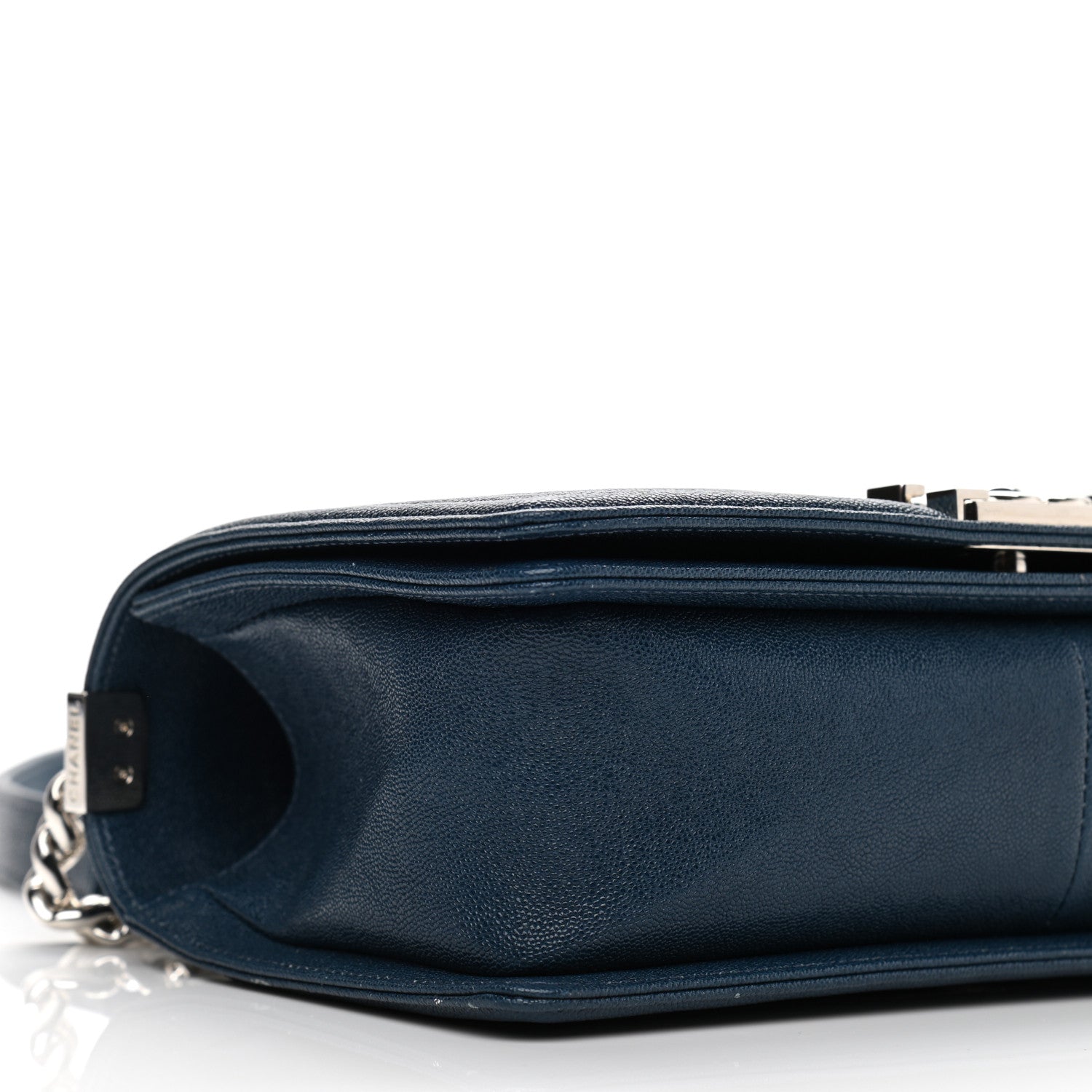 Chanel Caviar Quilted Medium Boy Flap Dark Blue 9 of 11