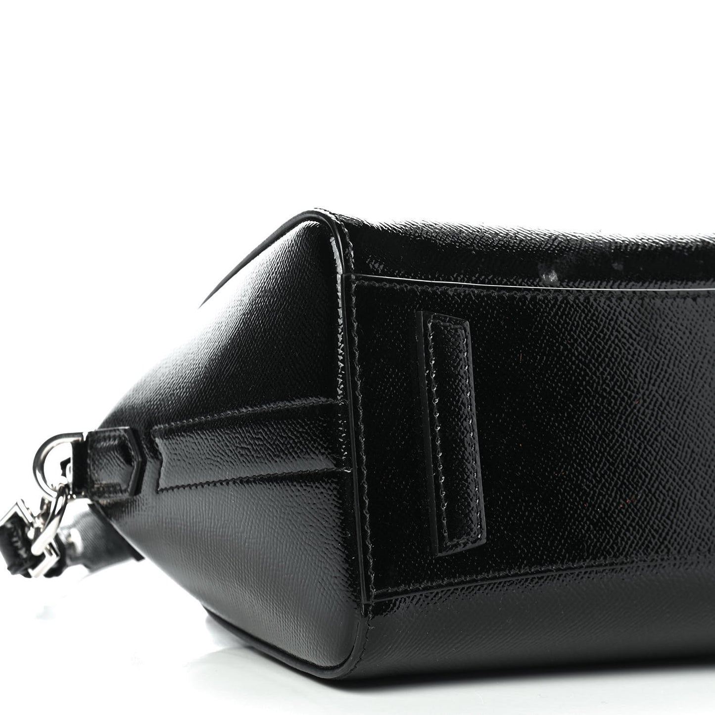 Textured Patent Calfskin Mini Antigona Black