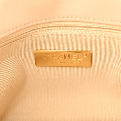 Chanel Lambskin Quilted Medium Chanel 19 Flap Light Beige 6 of 10