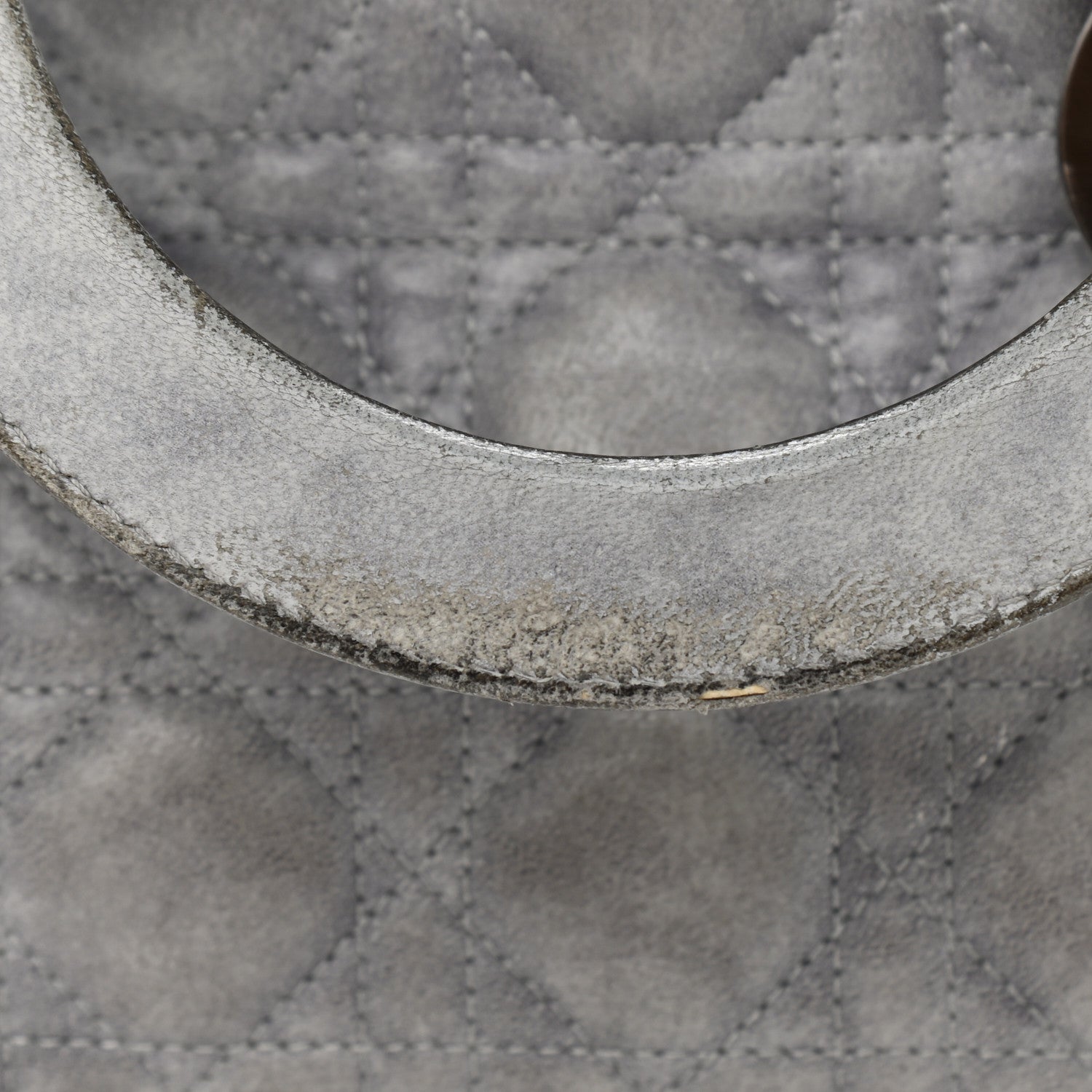 Christian Dior Lambskin Cannage Medium Lady Dior Grey 12 of 14