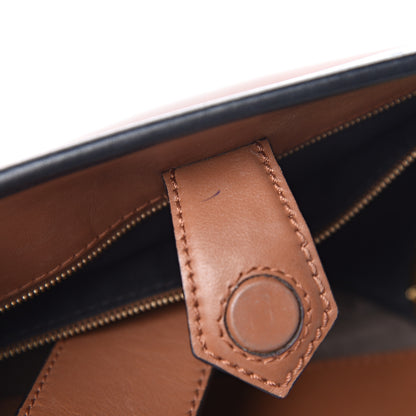 Fendi Vitello Century Opaco F is Fendi Bi-Color Regular Runaway Satchel Corteccia Black 10 of 22