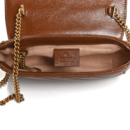 Gucci Azalea Calfskin Matelasse Diagonal Super Mini GG Marmont Shoulder Bag Cuir 5 of 13