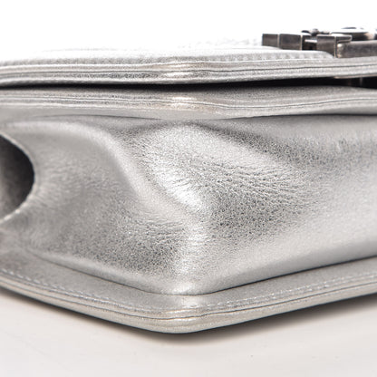 Chanel Metallic Galuchat Stingray Mini Boy Flap Silver 8 of 9
