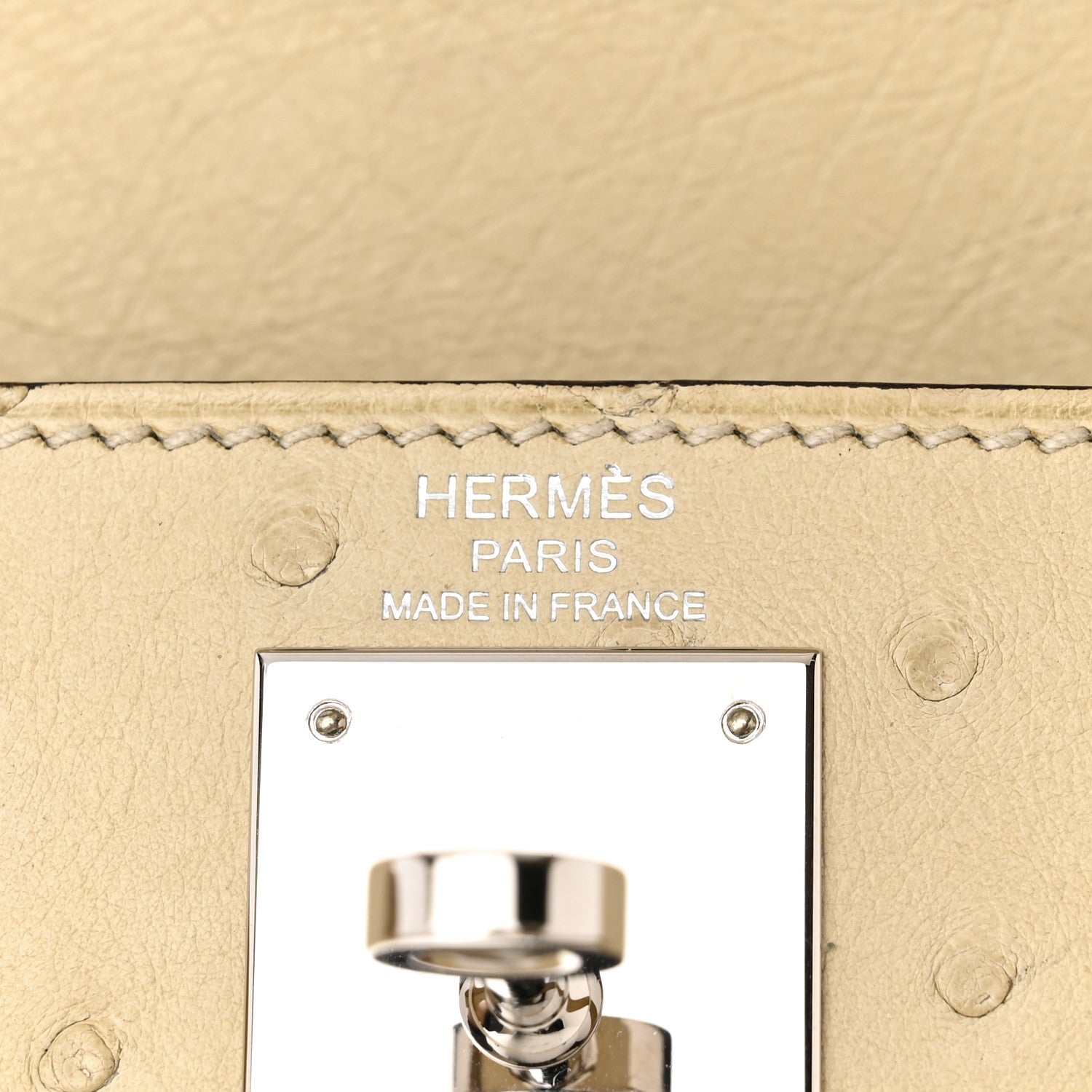 Hermes Ostrich Kelly Sellier 28 Parchemin 6 of 11