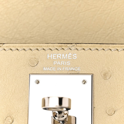 Hermes Ostrich Kelly Sellier 28 Parchemin 6 of 11