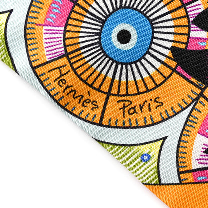 Hermes Silk The Savana Dance Twilly Black Vert Multicolor 2 of 4