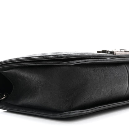 Chanel Crumpled Lambskin New Medium Studded Boy Flap Black 9 of 10
