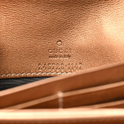 Gucci Metallic Guccissima Lovely Heart Continental Wallet Bronze 6 of 9