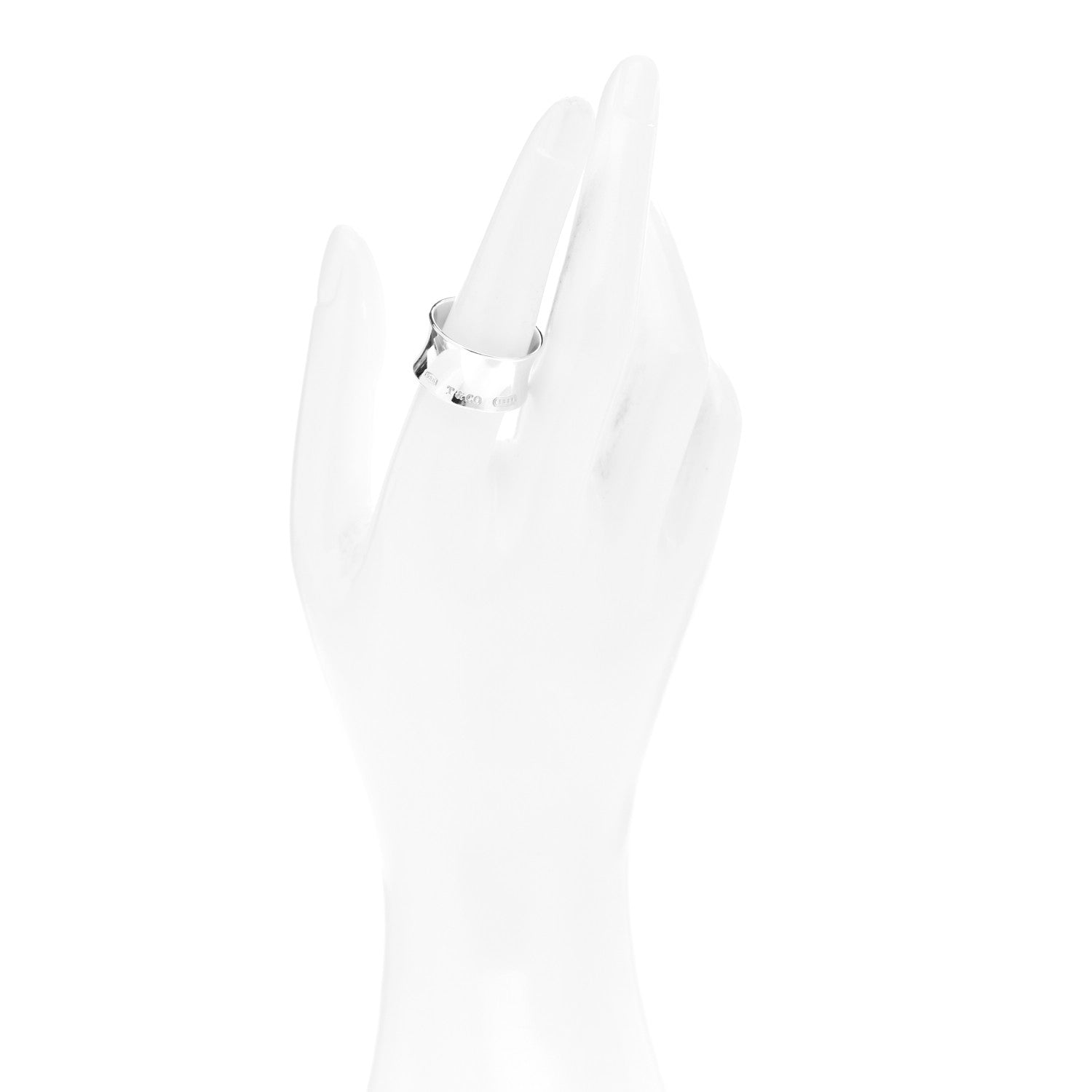 Tiffany Sterling Silver Wide 1837 Ring 56 7.5 2 of 4