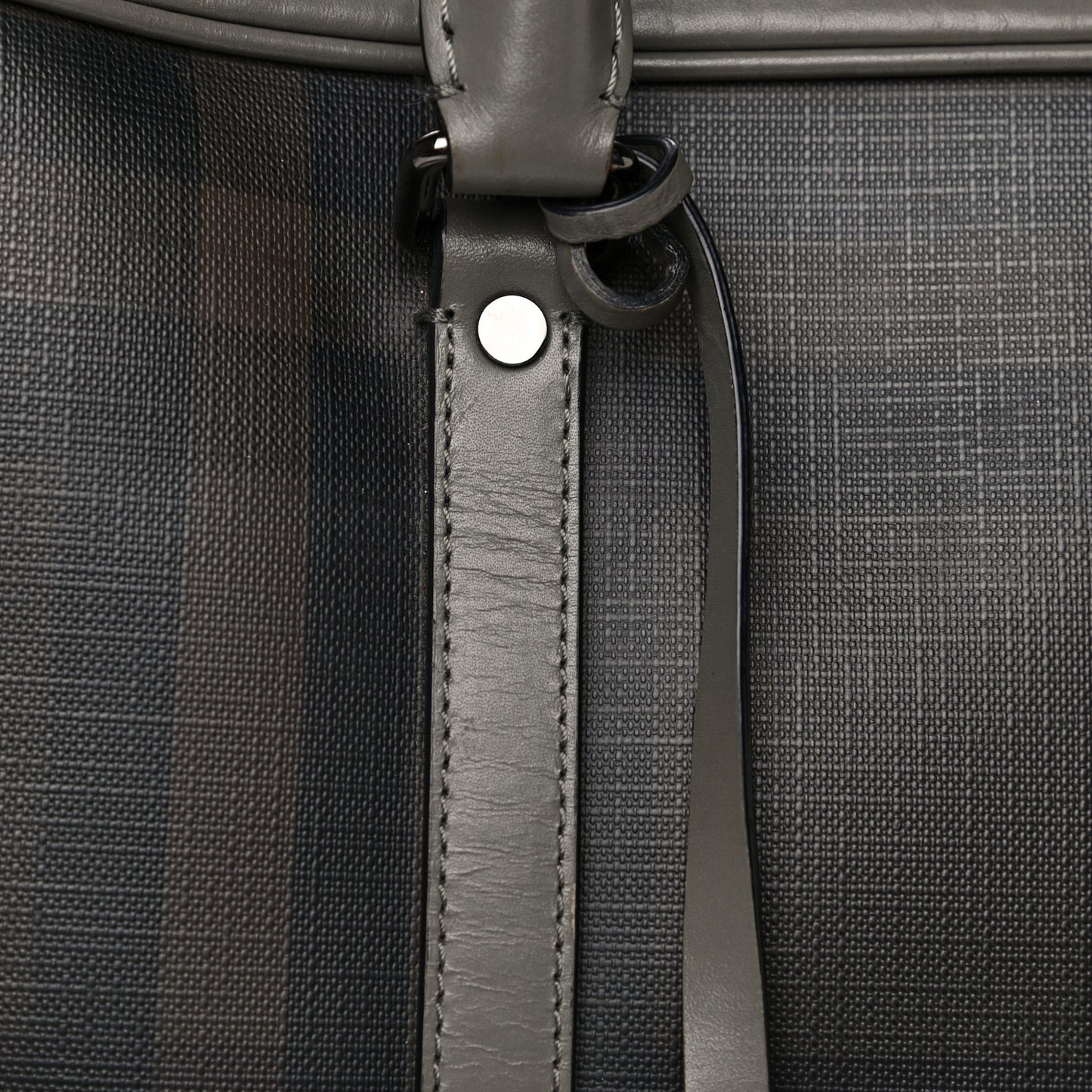 London Smoked Check Large Briefcase Grey