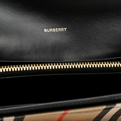 Burberry Vintage Check Grain Calfskin Halton Wallet Black 6 of 7