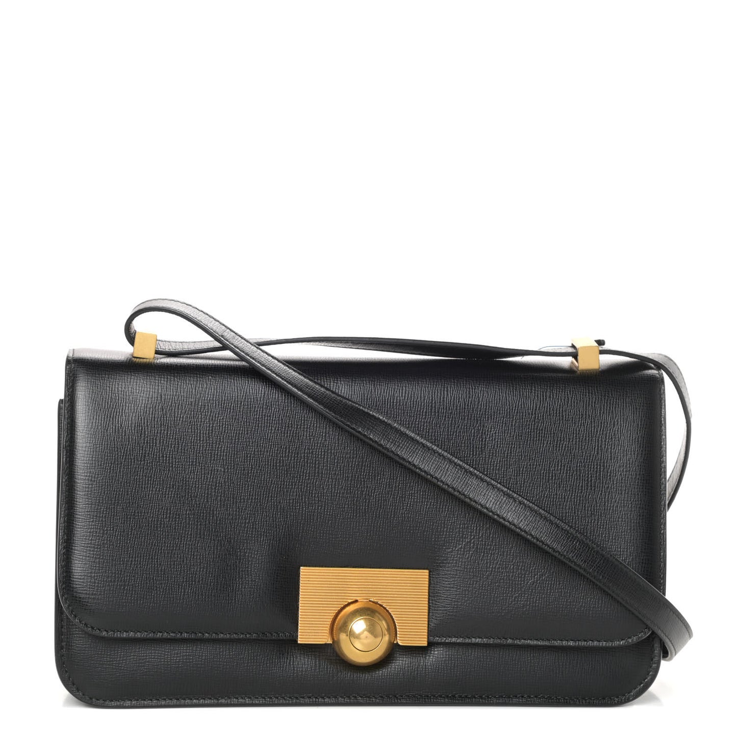 Calfskin Stamped Classic BV Bag Black