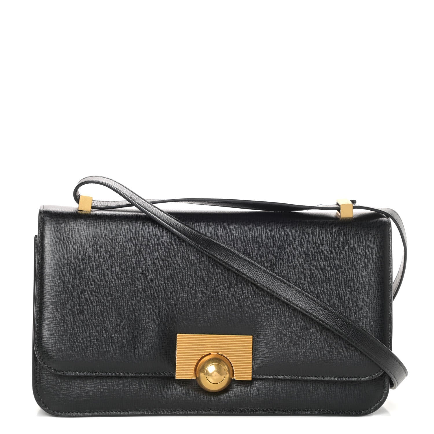 Bottega Veneta Calfskin Stamped Classic BV Bag Black 1 of 9