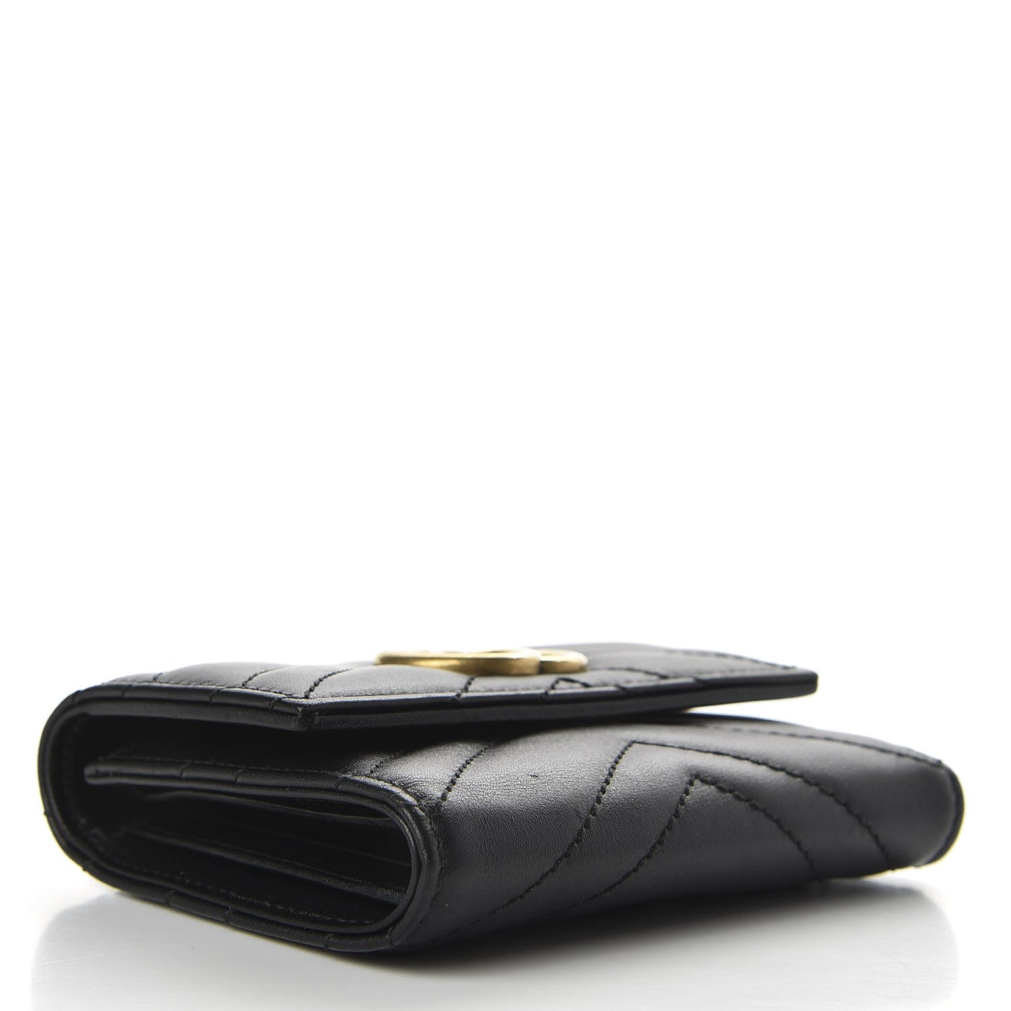 Calfskin Matelasse GG Marmont Wallet Black