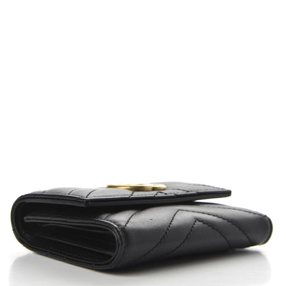 Gucci Calfskin Matelasse GG Marmont Wallet Black 4 of 6