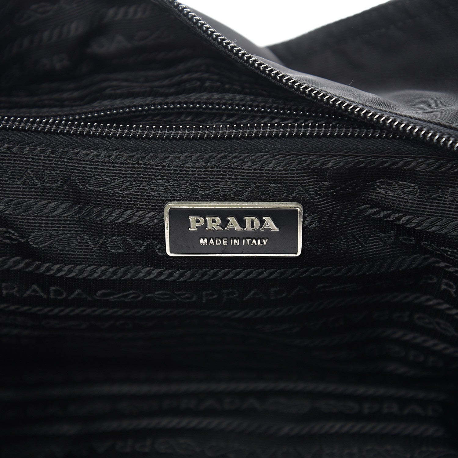 Prada Nylon Metal Grommet Bag Black 5 of 9