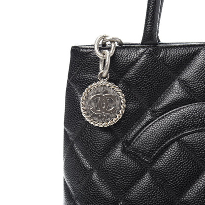 Chanel Caviar Quilted Medallion Tote Black 10 of 11