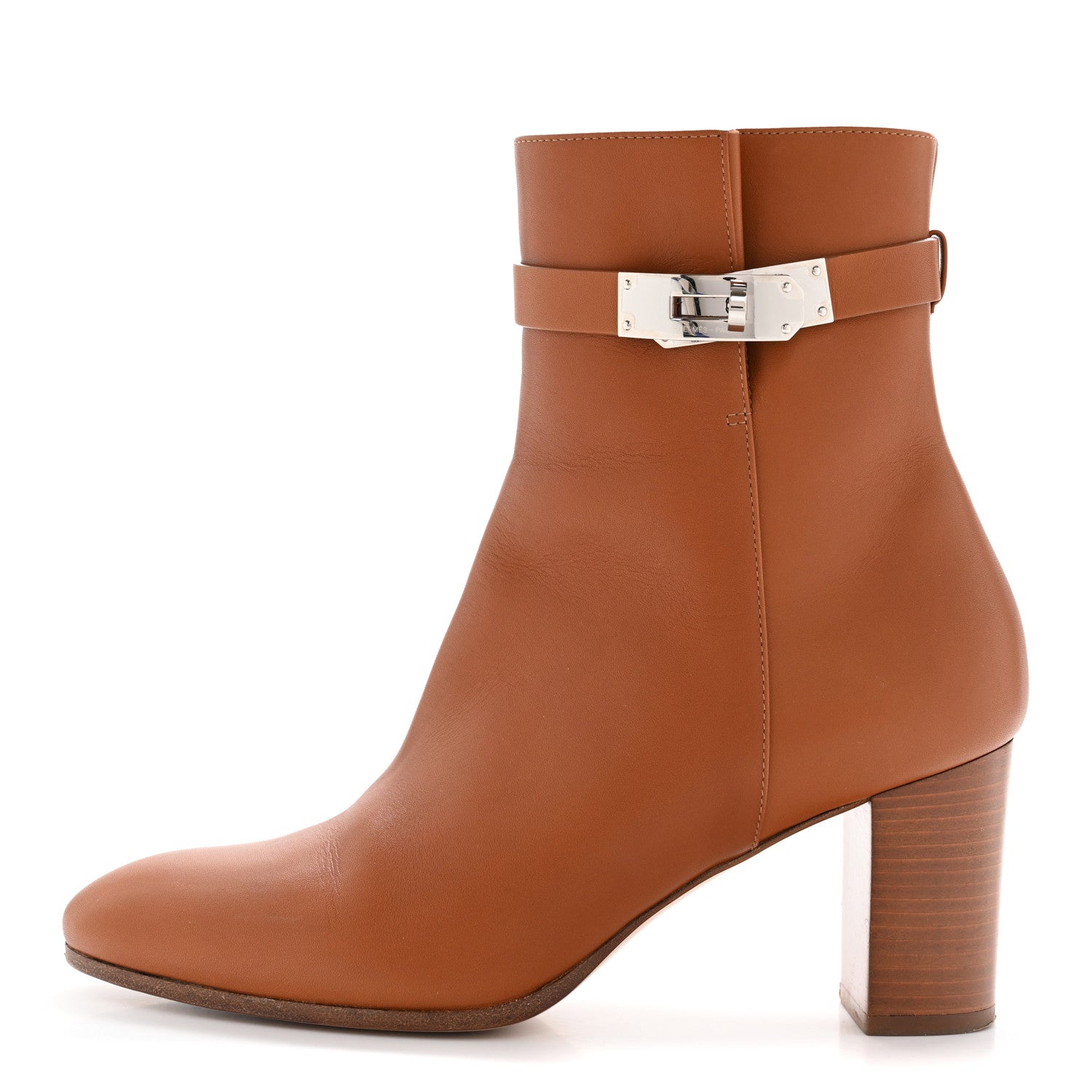 Hermes Calfskin Saint Germain Ankle Boots 38.5 Gold 1 of 9