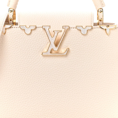 Louis Vuitton Taurillon Mother of Pearl Flowers Capucines BB Creme Nacre 7 of 10