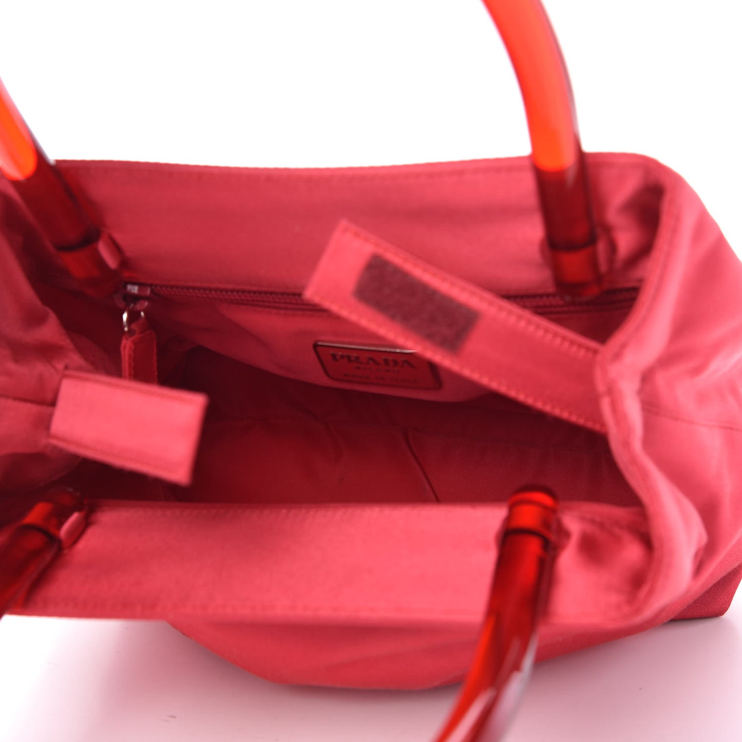Raso Plexiglass Shoulder Bag Vermiglio