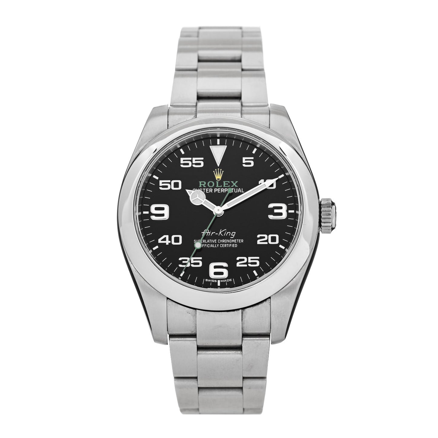 Stainless Steel 40mm Air-King Oyster Perpetual Watch Black 116900