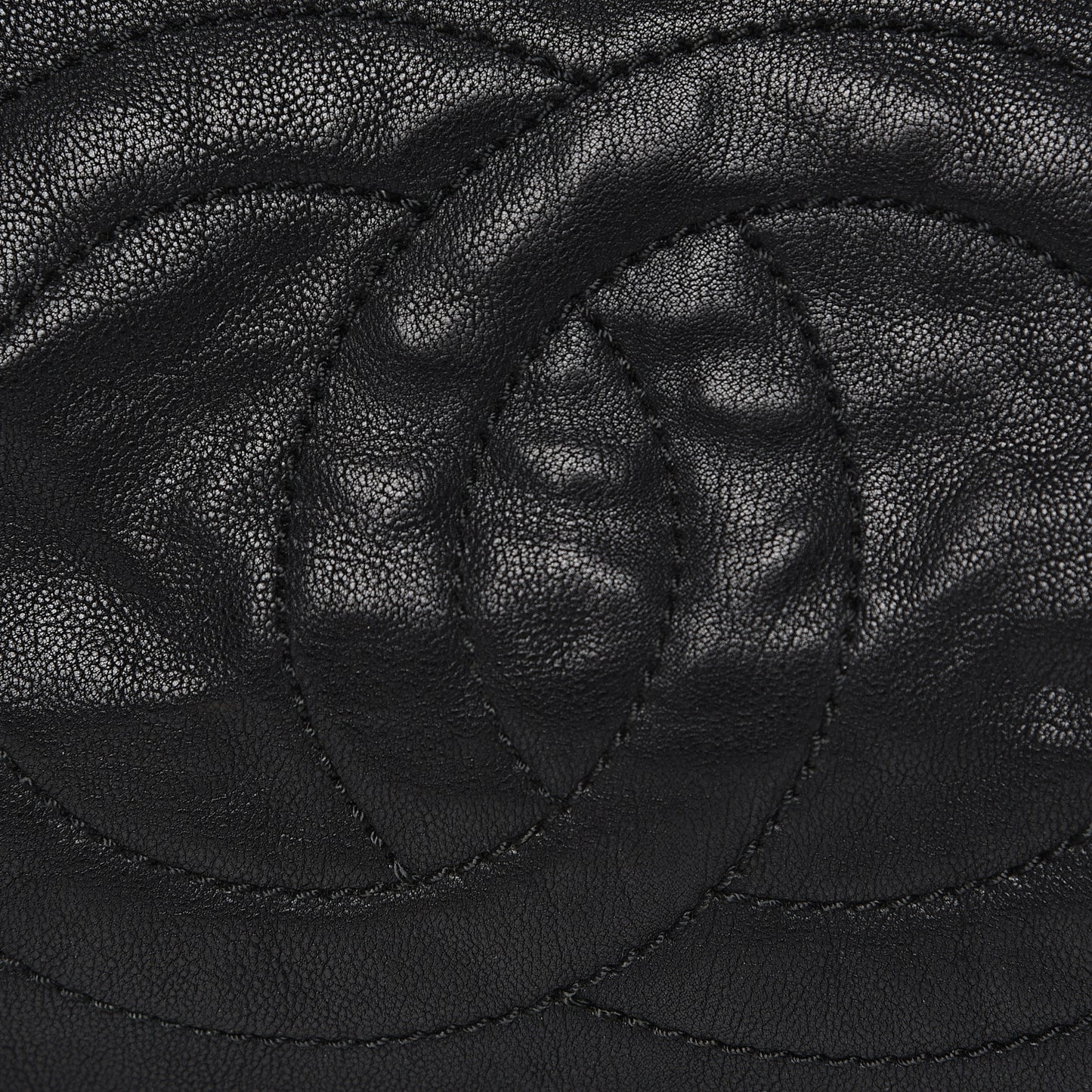 Glazed Calfskin East West Modern Chain Tote Black